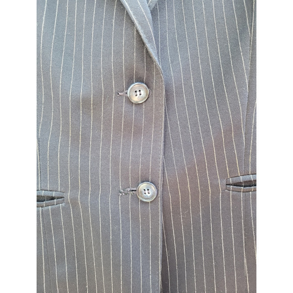 Vintage Boundary Water Dayton's White Pin Stripe Two‎ Button Jacket Skirt Set - Picture 5 of 16